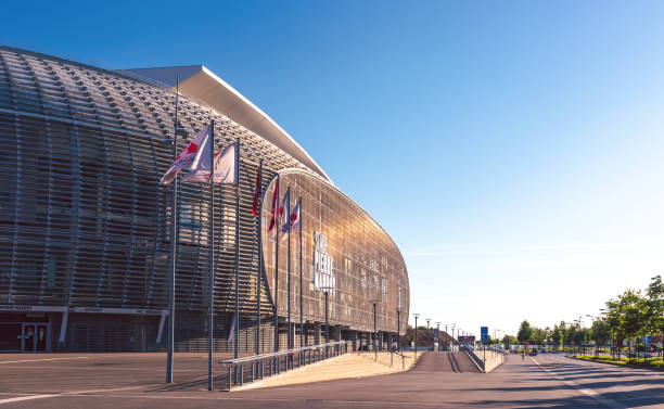 Lille stadium Lille, France - June 2021: Stade Pierre-Mauroy, home stadium for Lille OSC ligue 1 stock pictures, royalty-free photos & images