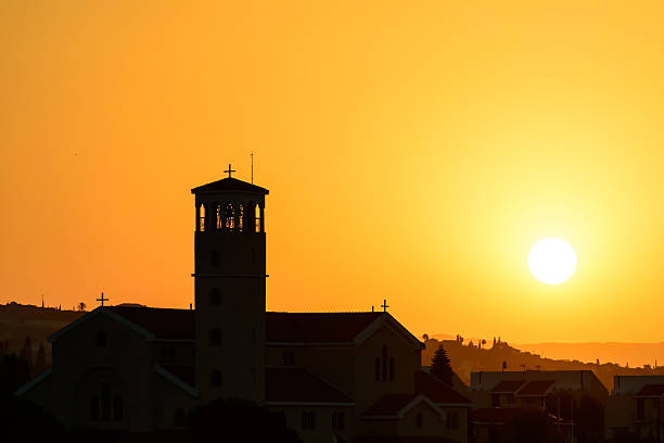 Limassol sunrise stock photo