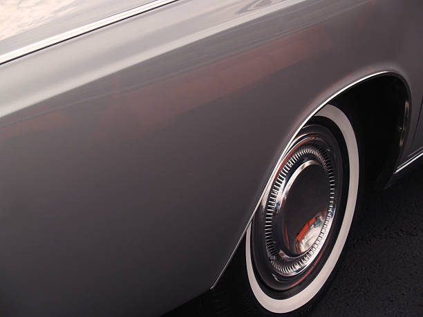 Lincoln Continental 1968 Fender Side-view and Copy Space stock photo