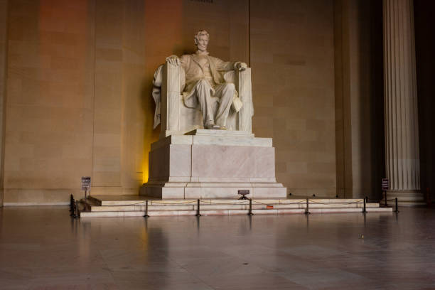 Lincoln Memorial in Washington DC at Sunrise stock photo