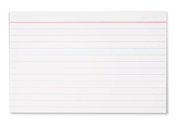 Lined Index Card stock photo