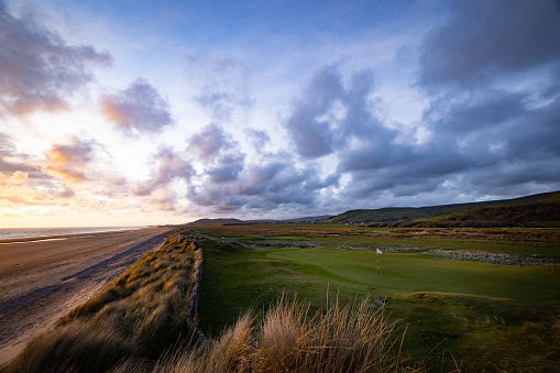 An image of a Classic British Links Golf Course created on the sand based links land between the sea and the land