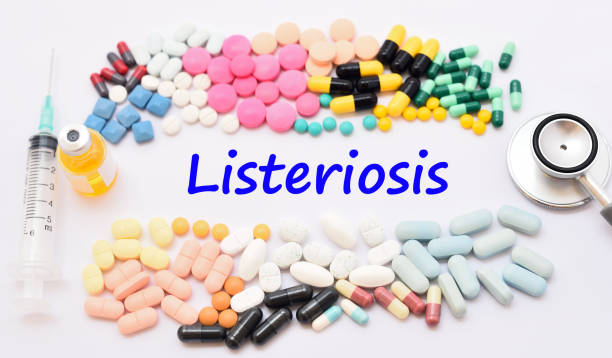 Listeriosis treatment Syringe with drugs for Listeriosis treatment listeria stock pictures, royalty-free photos & images