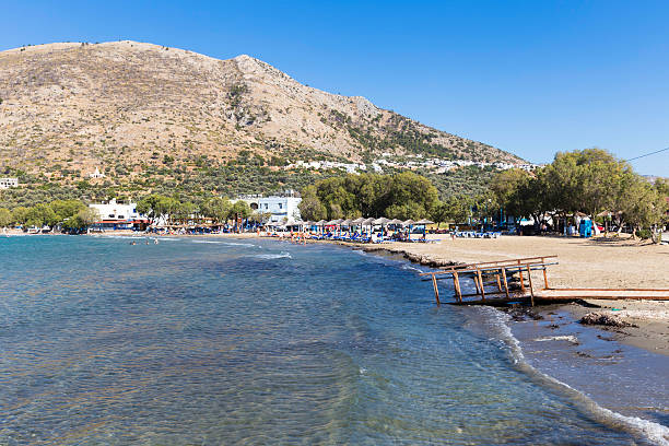 Lithi beach in Clios island. Chios, Sakiz Adasi in Turkish stock photo