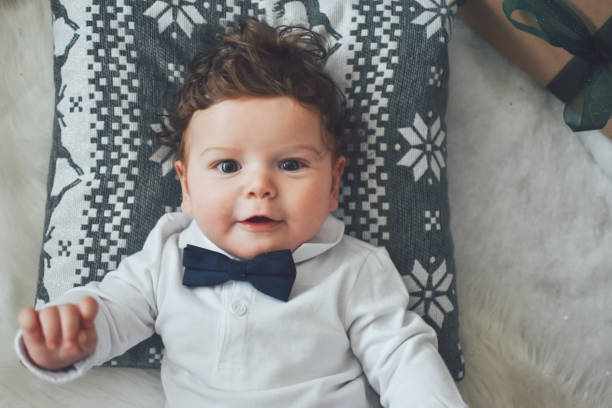 Little baby Baby - Human Age, Christmas, Fashionable, Photography baby boys stock pictures, royalty-free photos & images