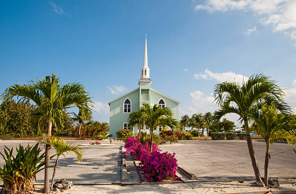 Little Cayman church stock photo