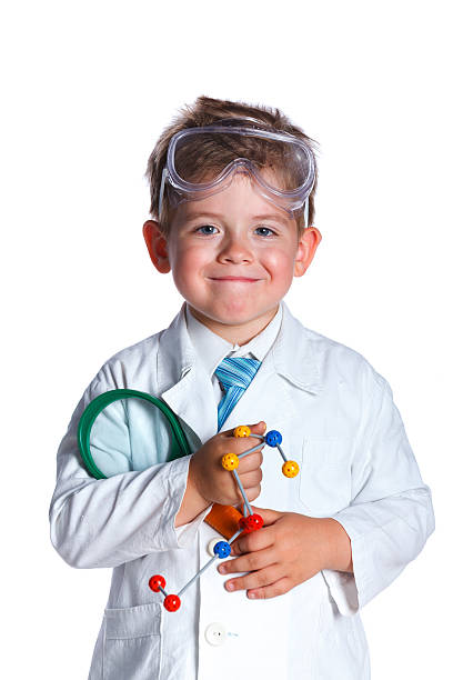 Little chemist stock photo