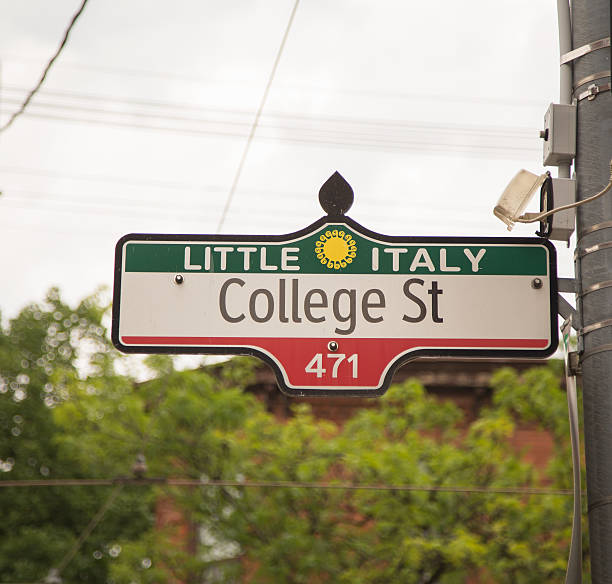 Little Italy Sign in Toronto stock photo