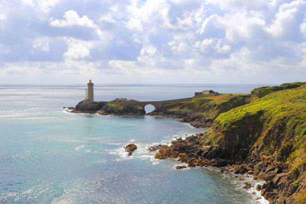 Little Kitty Lighthouse Petit Minou Lighthouse from the coast finistere stock pictures, royalty-free photos & images