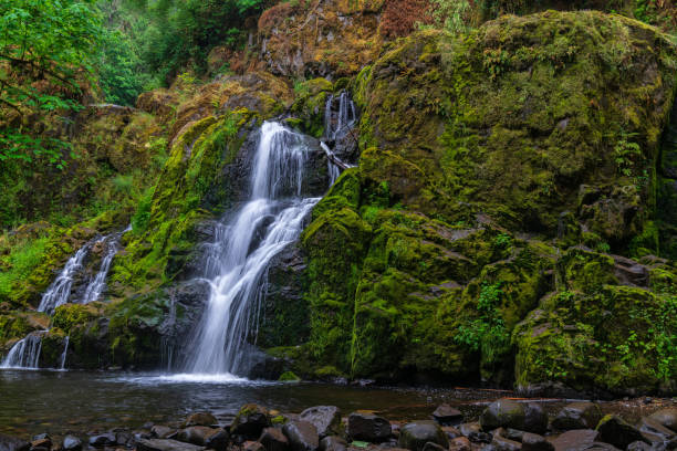 Little Mashel Falls Washington State, USA stock photo