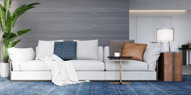 Living room modern sofa stock photo