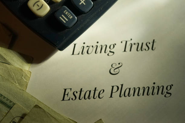 shot of living trust and estate planning