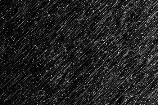 lllustration heavy rain on black background for effect layer