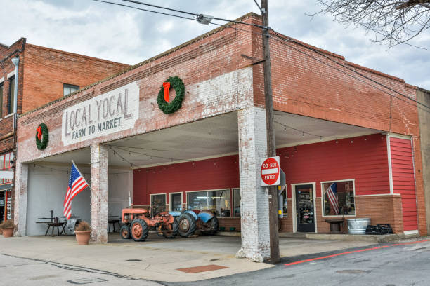 Local Yocal farmer shop in McKinney, TX. stock photo