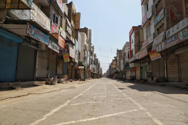 Lockdown Sirsa city of Haryana lockdown due to Corona virus (covid19) haryana stock pictures, royalty-free photos & images