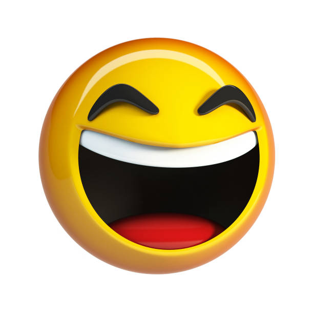 LoL Emoji. Laughing Face emoticon. LoL Emoji. Laughing Face emoticon. 3d rendering isolated on white background laughing emoji stock pictures, royalty-free photos & images