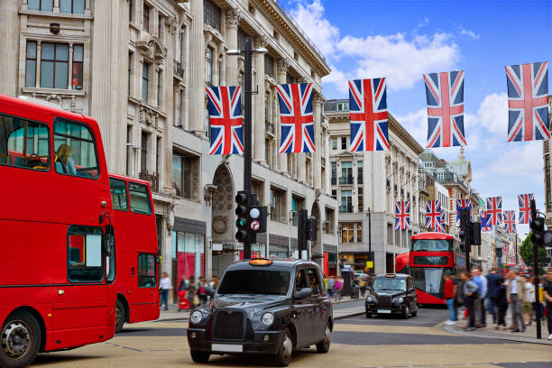 london bus oxford street w1 westminster - inggris britania raya potret stok, foto, & gambar bebas royalti
