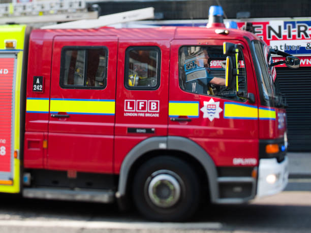 London Fire Brigade Truck stock photo