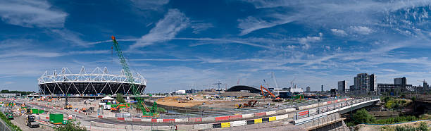 London Olympics urban regeneration panorama stock photo