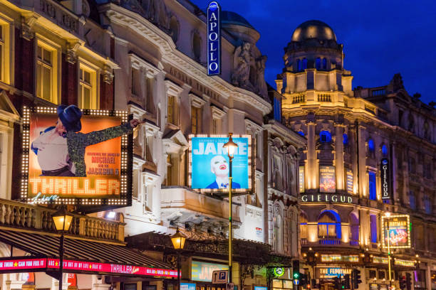 London Theatres at night stock photo