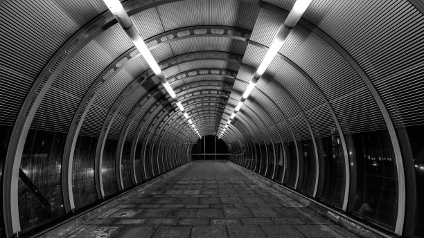 london underground walkway stock photo