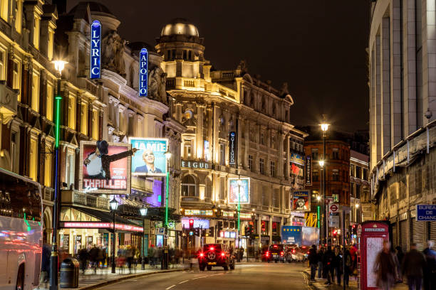 London's West End at night stock photo