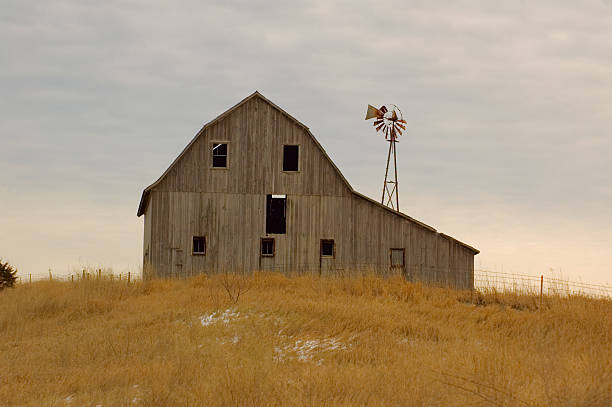 Lonely Barn stock photo