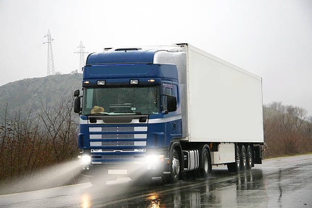 lorry truck on highway - skåne bildbanksfoton och bilder