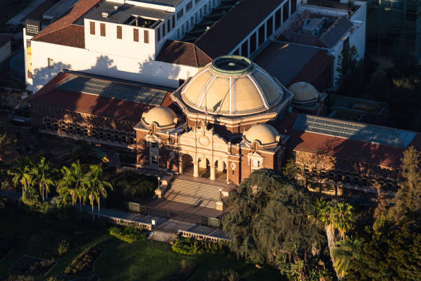 Los Angeles Aerial View Natural History Museum stock photo