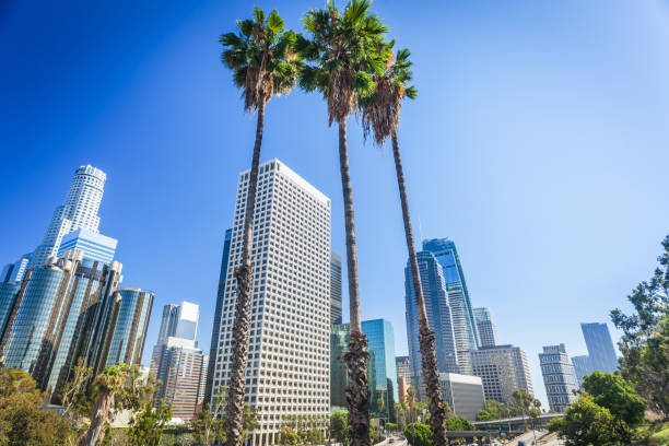 Los Angeles, California, USA downtown cityscape stock photo