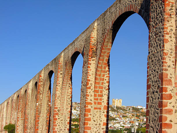 Los Arcos in Queretaro, Mexico. stock photo