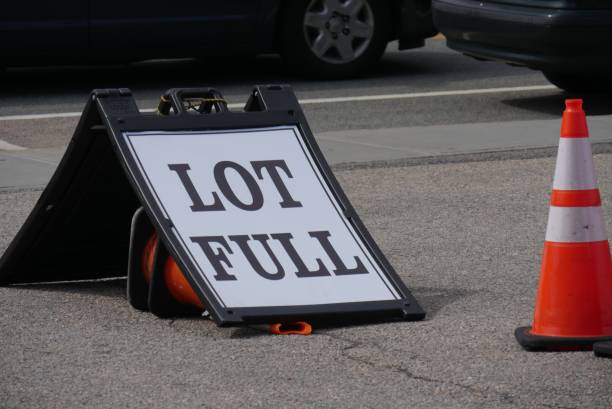 Lot Full sign at a parking lot stock photo