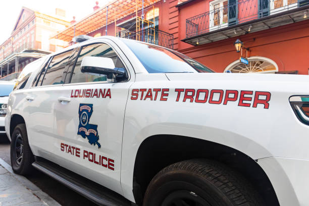 Louisiana State Police vehicle stock photo