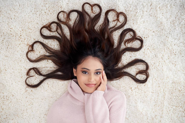Love your hair and it'll love you back stock photo