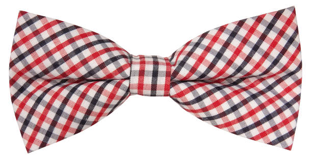 Lovely plaid bow tie isolated on white background This is a lovely plaid bow tie or hair bow. bow tie stock pictures, royalty-free photos & images
