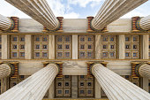 istock Low angle view of architectural columns 1316624447