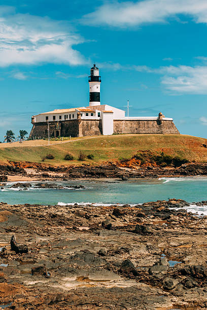 Low tide near Barra Lighthouse in Salvador, Bahia, Brazil. Low tide near Barra Lighthouse in Salvador, Bahia, Brazil. low tide stock pictures, royalty-free photos & images