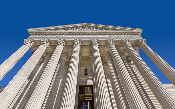 Low wide angle view of the U.S. Supreme Court stock photo