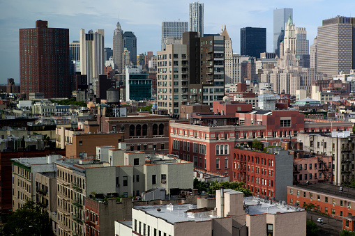 View of Lower East Side in Manhattan, New York City.