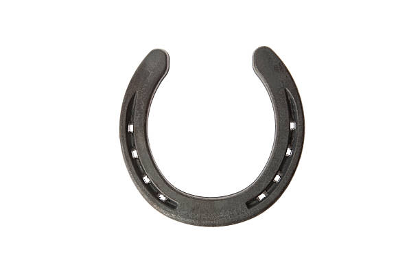 Lucky horseshoe isolated on white background Lucky horse shoe isolated on white background horseshoe stock pictures, royalty-free photos & images