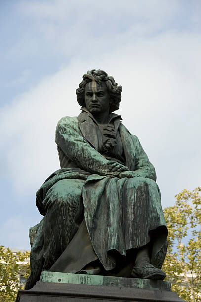 Ludwig Van Beethoven's statue (1880) stock photo