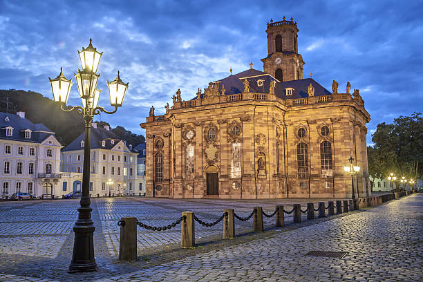 Ludwigskirche -  a Protestant baroque style church in Saarbrucken, Germany  bbsferrari stock pictures, royalty-free photos & images