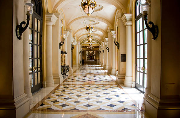 Luxury classic colonnade corridor  mansion stock pictures, royalty-free photos & images