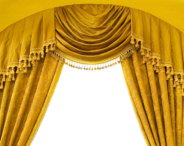 Luxury curtains stock photo