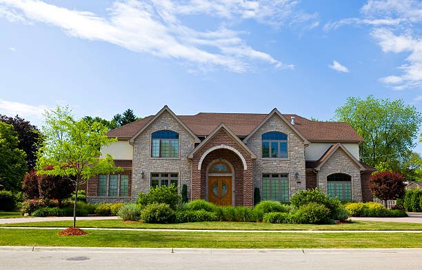 luxury living luxury residential house brick house stock pictures, royalty-free photos & images
