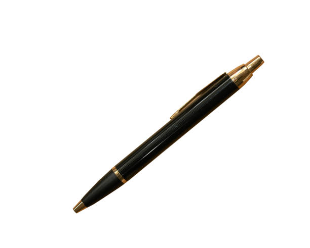 luxury pen for signature isolated stock photo