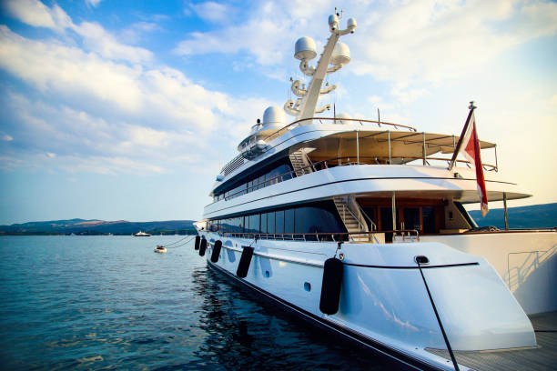 Luxury yacht stock photo
