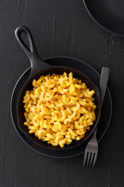 Macaroni and cheese stock photo