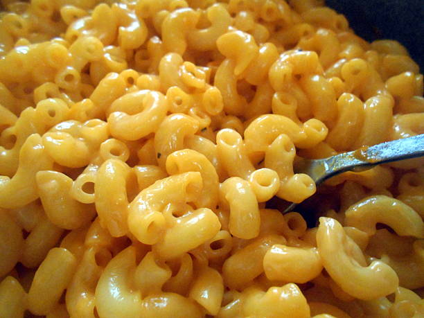macaroni and cheese stock photo