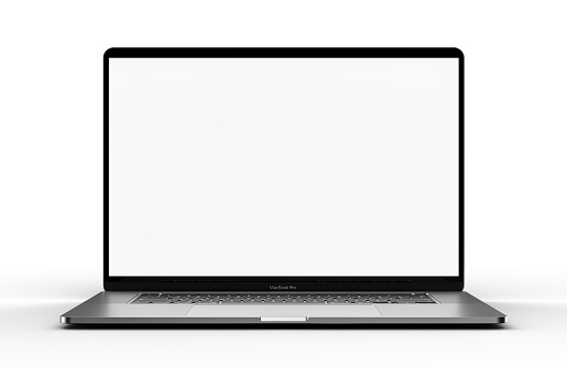 Macbook Pro 16 inch with touchbar front view